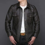 Mens Full Sleeves Leather Shirt - Image 3