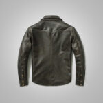 Mens Full Sleeves Leather Shirt - Image 2