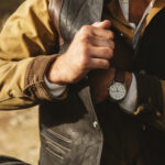 Mens Multi Color Brown Buffalo Leather Vest - Image 4