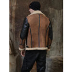 Mens Two Tone B3 RAF Flying Aviator Sheepskin Leather Jacket - Image 2
