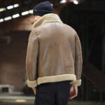 New B3 Brown RAF Flight Sheepskin Leather Jacket - Image 2
