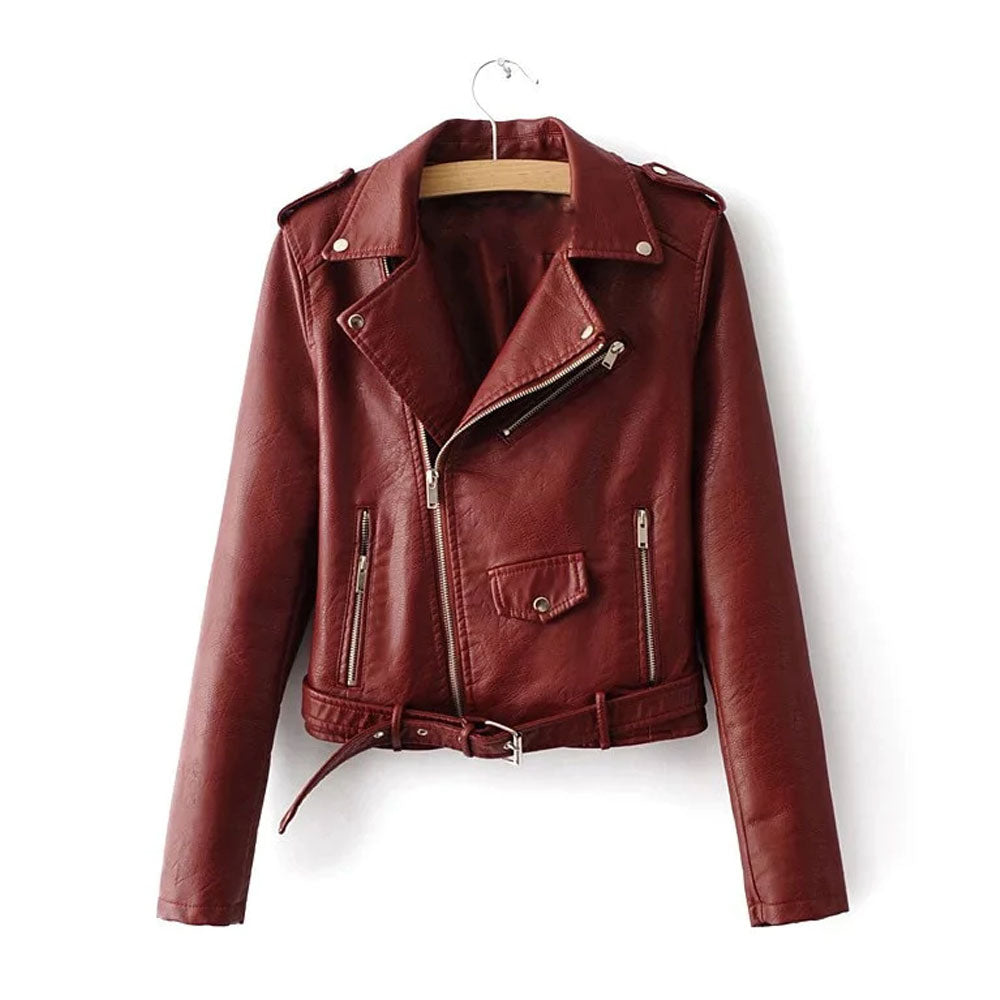 RED-LEATHER-JACKET_09fe3c4c-37dc-4e2e-a02b-a725abdb98a5.jpg Women's Leather Biker Red Leather Jacket - Image 1