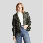 Raqeul Black Biker Leather Jacket - Image 4