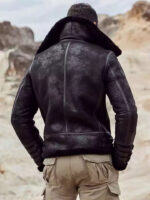 Shearling Coat Mens B3 Bomber Jacket Short Fur Coat Jacket - Image 2