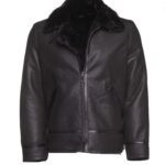 Black B3 Bomber Aviator Shearling Jacket