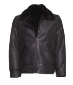 Black B3 Bomber Aviator Shearling Jacket