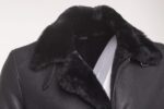 Black B3 Bomber Aviator Shearling Jacket - Image 2