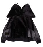 Gregos Varsity Style Sheepskin Shearling Jacket with Large Hoodie - Image 4