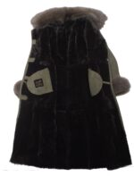 Caitlan's Shearling Sheepskin Long Coat with Fox Fur Trim - Image 5