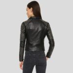 Taliyah Black Studded Leather Jacket - Image 3
