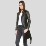 Taliyah Black Studded Leather Jacket - Image 5