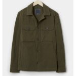 Men's Green Suede Leather Shirt Jeans Style Jacket - Image 3