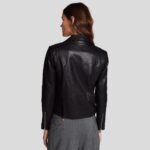 Vienna Black Biker Leather Jacket - Image 3