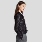 Vienna Black Biker Leather Jacket - Image 4