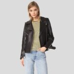 Whitley Black Biker Leather Jacket - Image 4