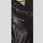 Whitley Black Biker Leather Jacket - Image 5