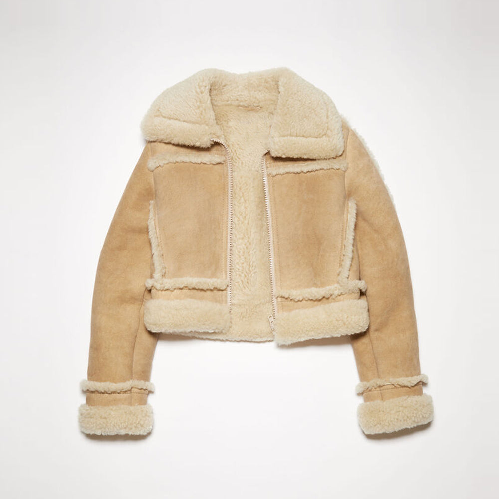 WomenAviatorJacketinbrown.jpg Women Aviator Jacket in brown - Image 1