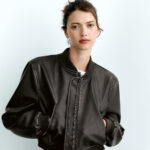 Women Black Aviator A1 Bomber Jacket - Image 2
