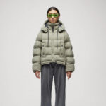 Women Dull Green Puffer Jacket - Image 3