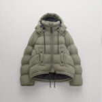 Women Dull Green Puffer Jacket