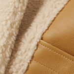 Women's Brown Thick Fur Shearling Sheepskin Leather Vest - Image 3