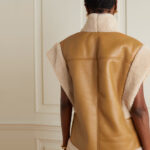 Women's Brown Thick Fur Shearling Sheepskin Leather Vest - Image 2