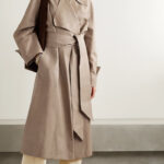 Women's Light Brown Leather Long Coat