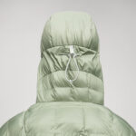 Women's Light Green Down Parka Jacket with Hood - Image 5