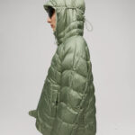 Women's Light Green Down Parka Jacket with Hood - Image 2
