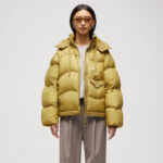 Women's Simple Yellow Puffer Jacket - Image 4