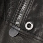 Women's Zipper Styled Black Leather Pants - Image 4
