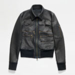 Women's Black B3 Sheepskin Shearling Aviator Motorbike Leather Jacket