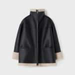 Women B3 RAF Aviator Styled Sheepskin Shearling Leather Jacket - Image 2