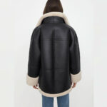 Women B3 RAF Aviator Styled Sheepskin Shearling Leather Jacket - Image 4