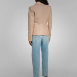 Womens Natural Brown Nappa Leather Blazer - Image 2