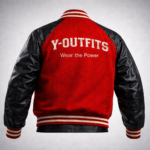 Baseball Hooded Red and Black Varsity Jacket - Image 2
