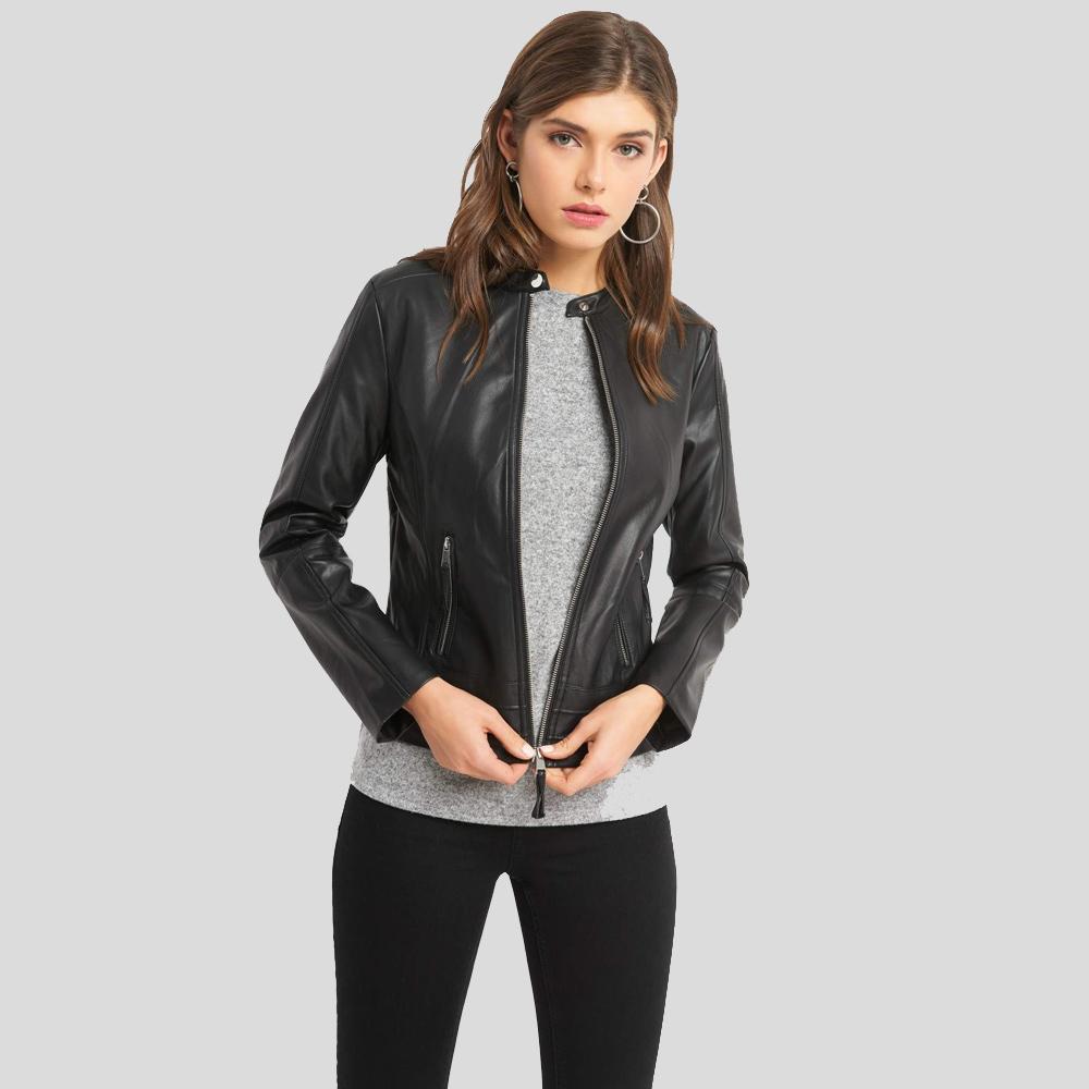 biker-leather-jacket-cora-black-1.jpg Cora Black Biker Leather Jacket - Image 1