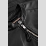 Cora Black Biker Leather Jacket - Image 3