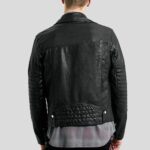 Frankie Black Biker Leather Jacket - Image 3