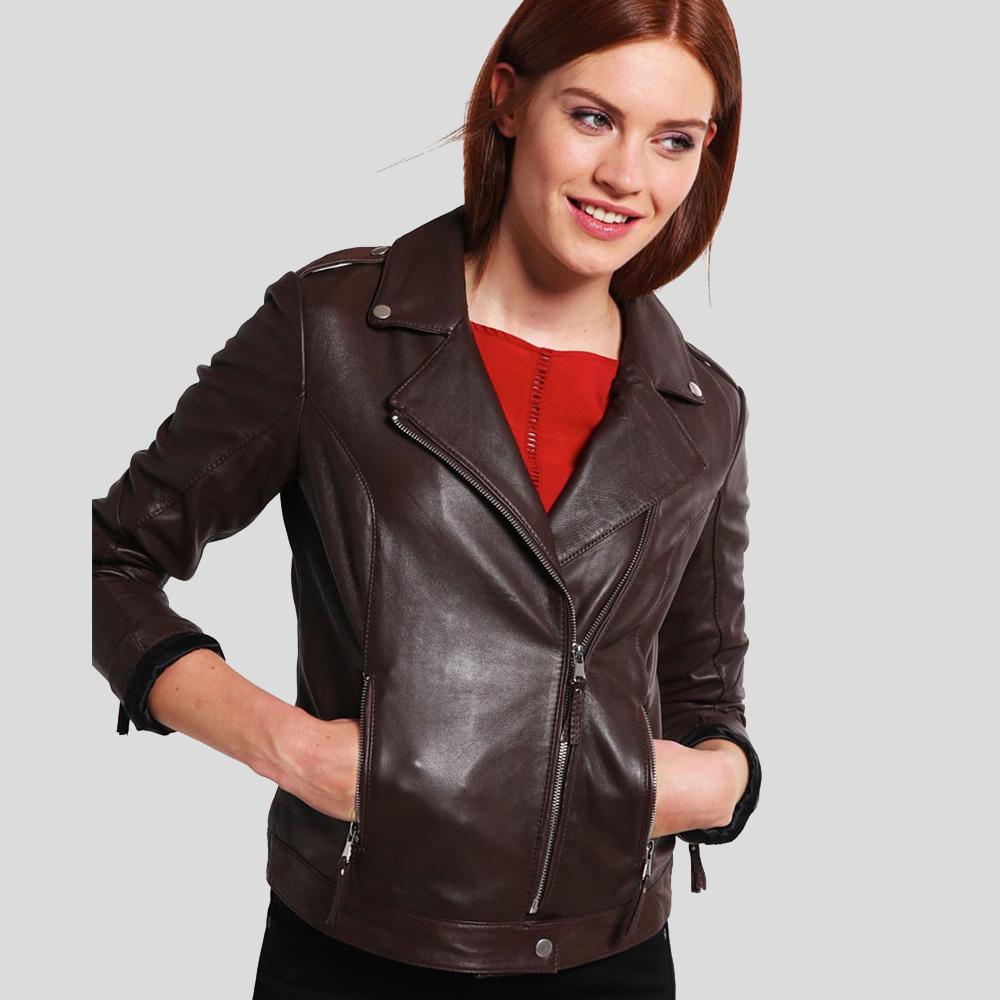 biker-leather-jacket-luna-brown-1.jpg Luna Brown Biker Leather Jacket - Image 1