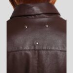 Luna Brown Biker Leather Jacket - Image 4