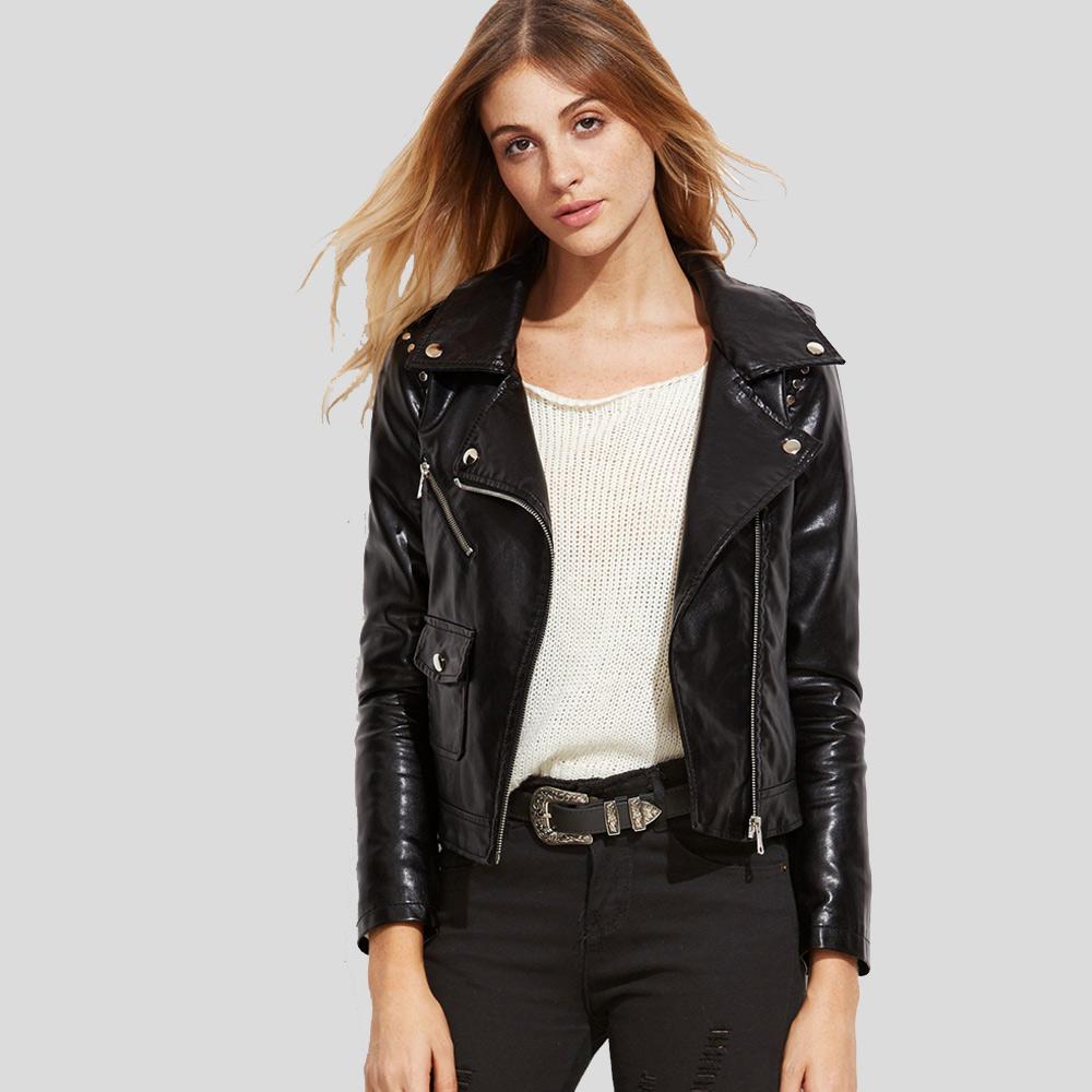 biker-leather-jacket-scarlett-black-1.jpg Scarlett Black Biker Leather Jacket - Image 1