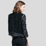 Mia Black Biker Leather Jacket - Image 4