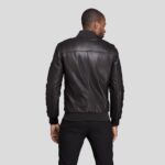 Kyros Black Bomber Genuine Leather Jacket - Image 4