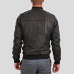 Tom Black Bomber Leather Jacket - Image 2