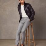 Men Vintage Black Leather Jacket