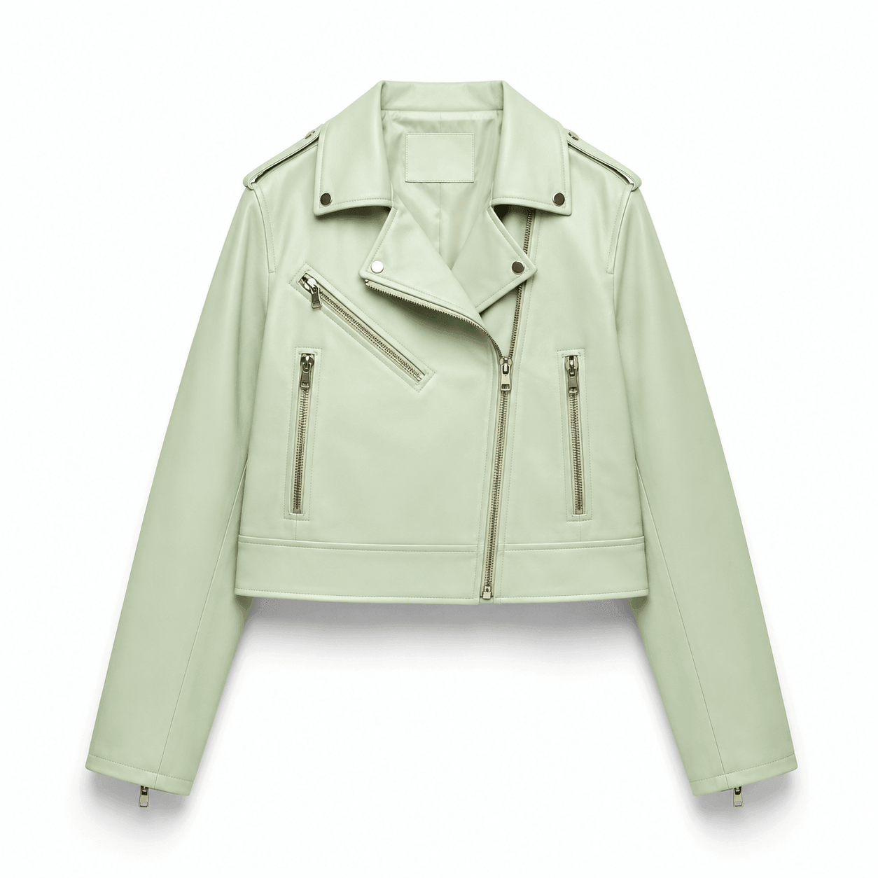 jacket bikers Green Women's Lambskin Riding Leather Biker Jacket - Image 1