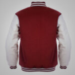 Maroon and White Letterman Jacket - Image 2