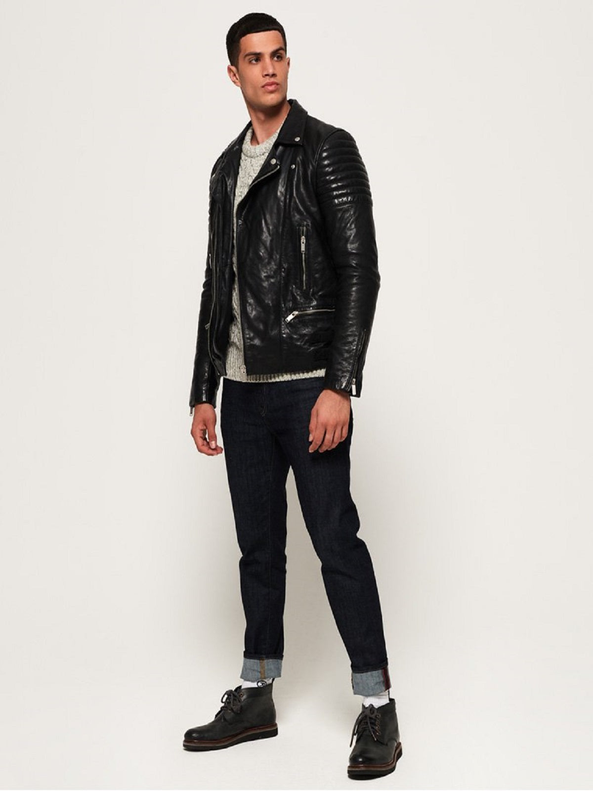 men-biker-leather-jacket-5.jpg Black Leather Jacket - Image 1
