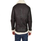 Men Jet Black B3 Bomber Leather Jacket - Image 2
